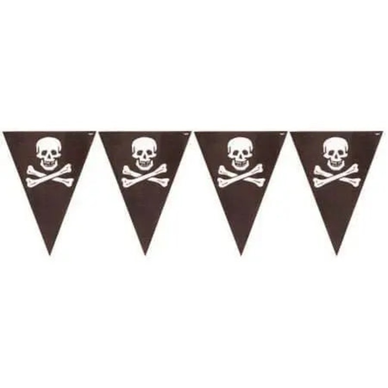 Pirates Map Plastic Flag Banner