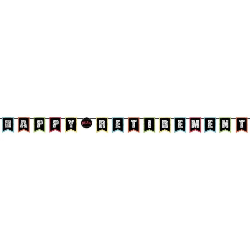 Retirement Chalk Pennant Banner
