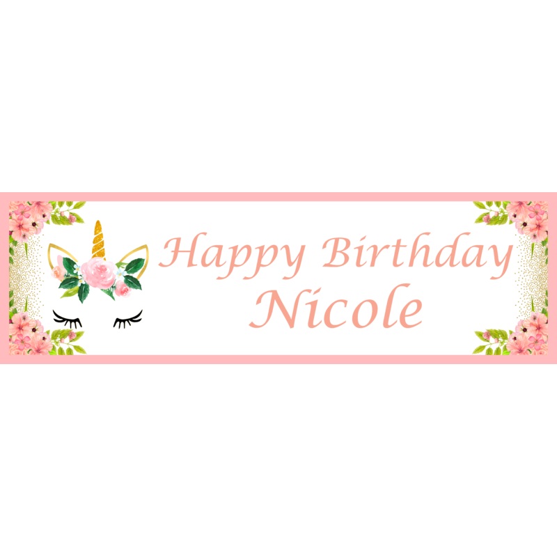 Unicorn Glitter Banner