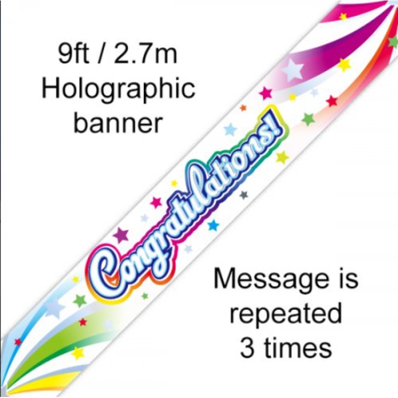 BANNER CONGRATULATIONS 2.7m