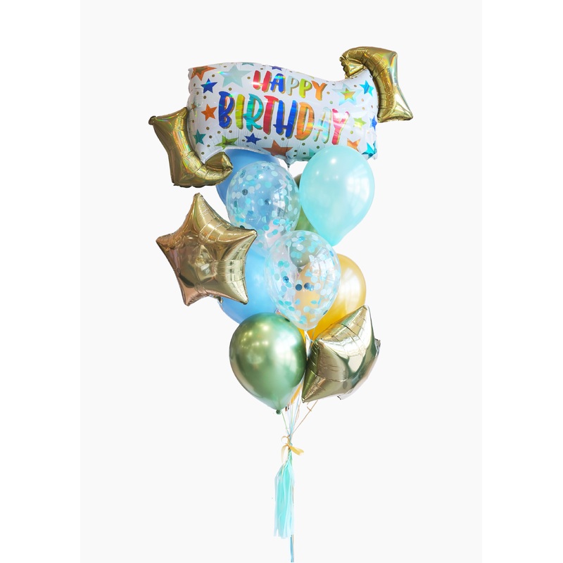 Birthday Star Banner Balloongram