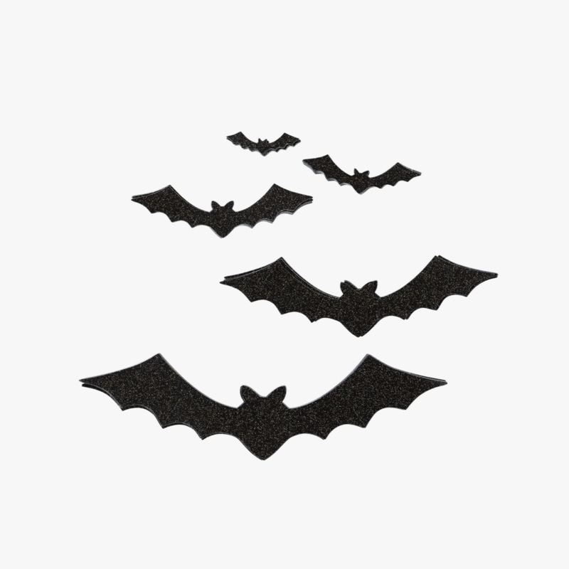 Black Glitter Bag o Bats Decor