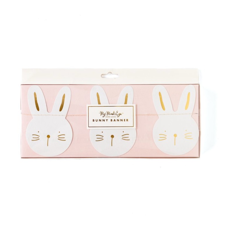 Bunny Banner with Gold Foil