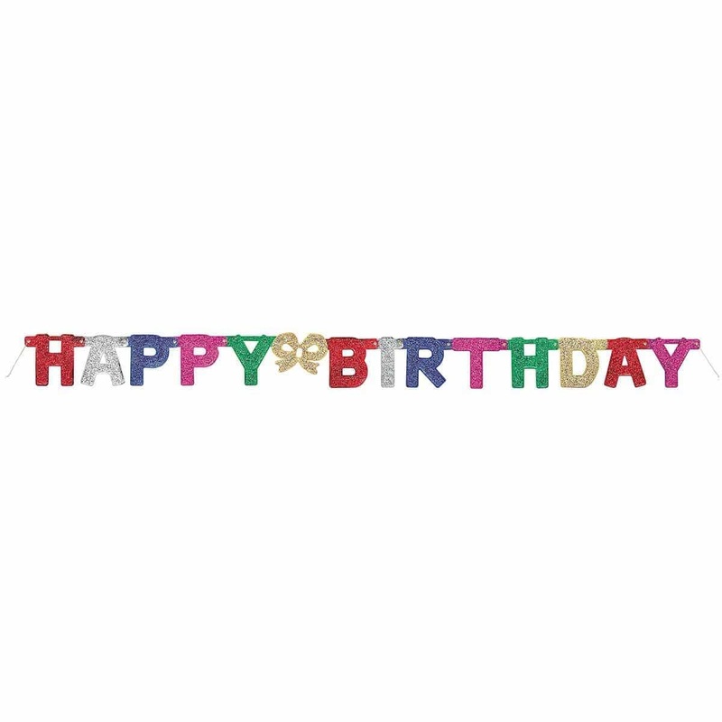 Deluxe Glitter Bday Banner