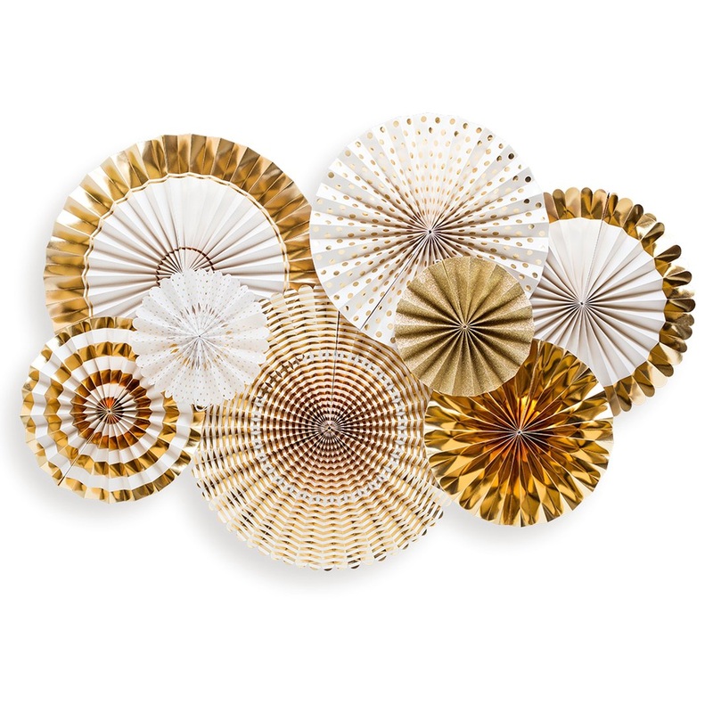 Gold Fancy Party Fans
