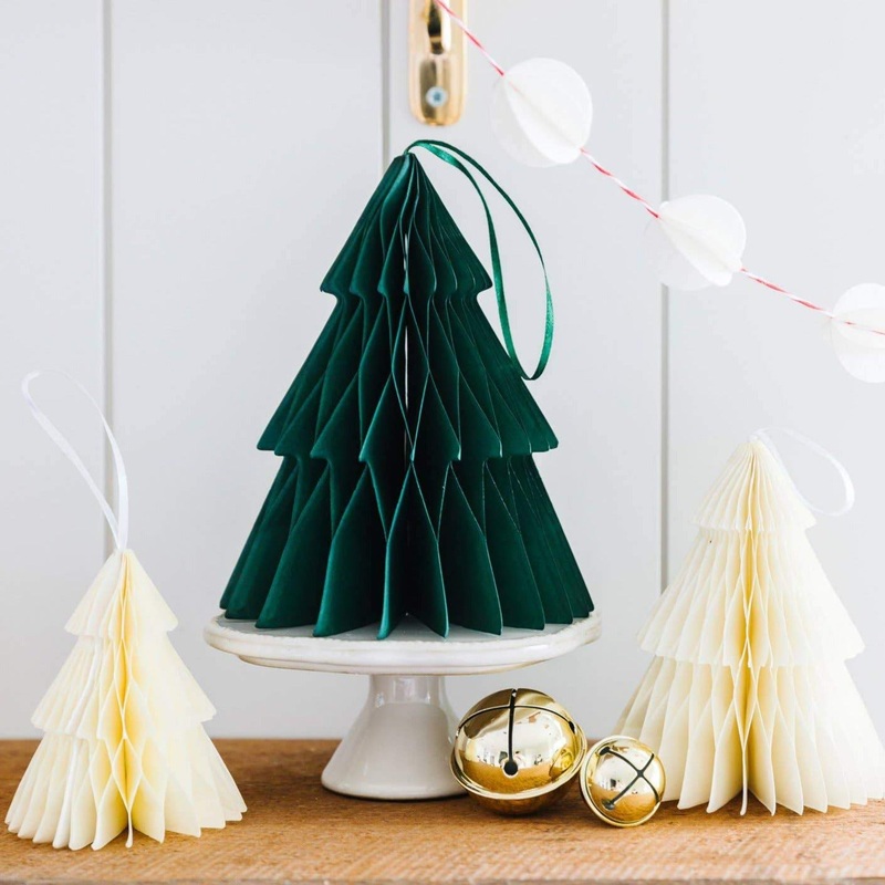 Green and Cream Honeycomb Trees