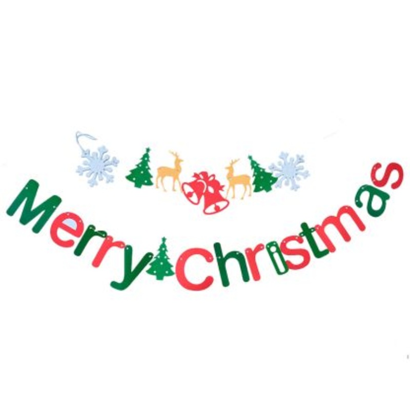 MERRY CHRISTMAS BANNER BELLS 2M