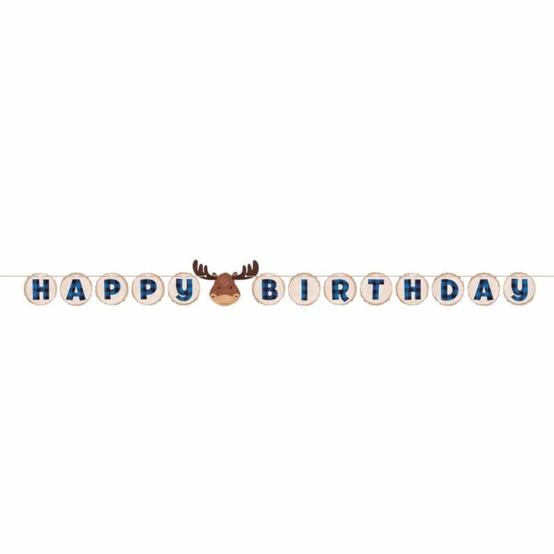 Moose Buffalo Plaid Banner