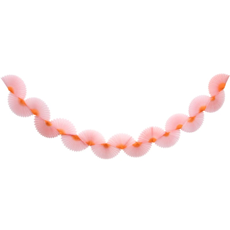 Pink Honeycomb Fan Garland