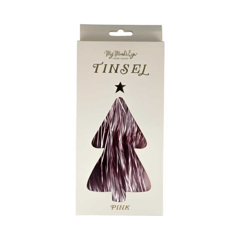 Pink Metallic Tree Tinsel