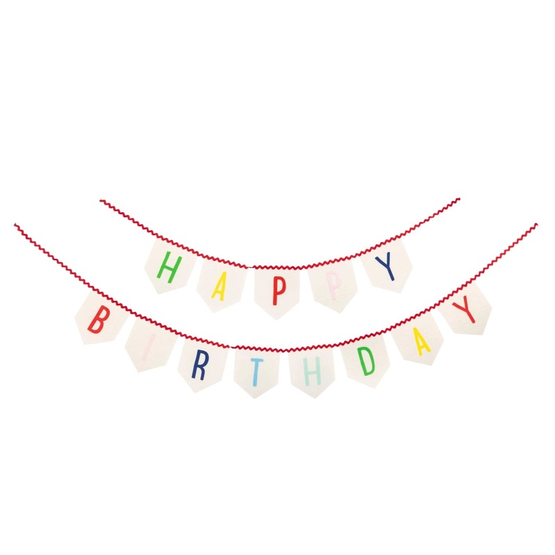 Rainbow Felt Birthday Banner