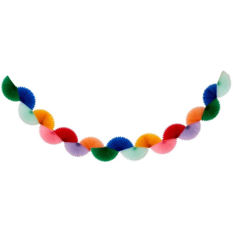 Rainbow Honeycomb Fan Garland