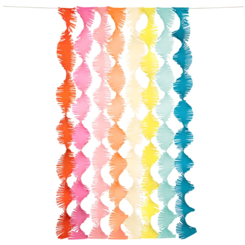 Rainbow Twisty Fringe Garland