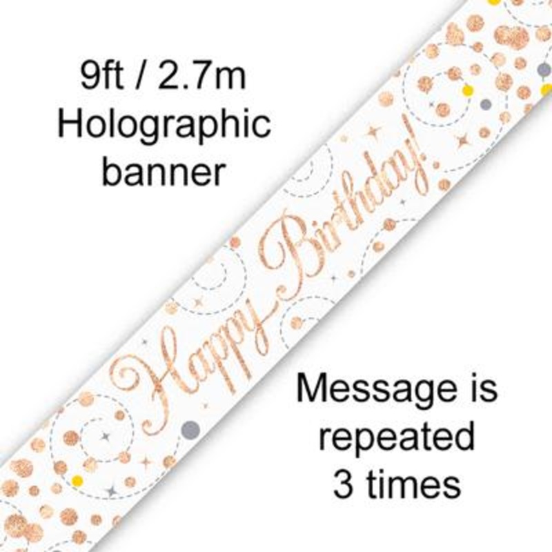 ROSEGOLD H'BDAY BANNER