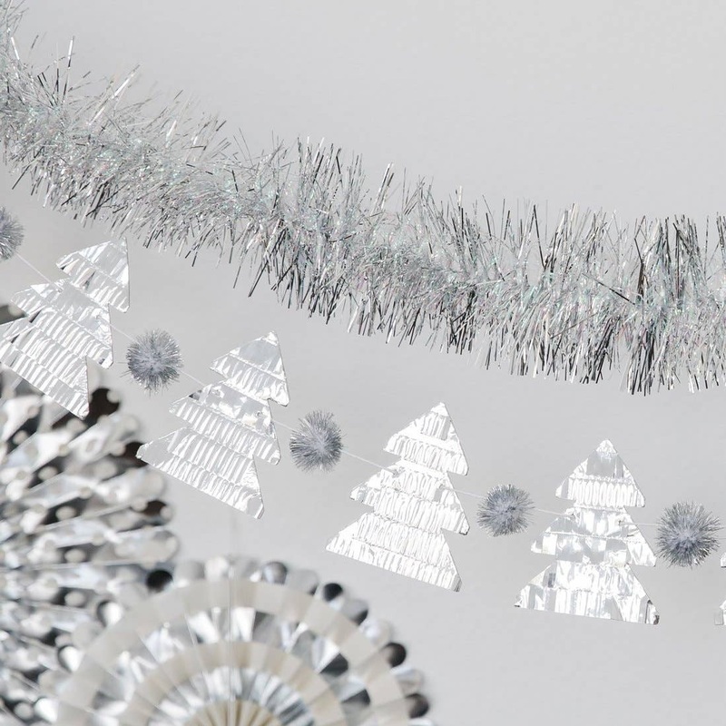 Tinsel Christmas Tree Banner