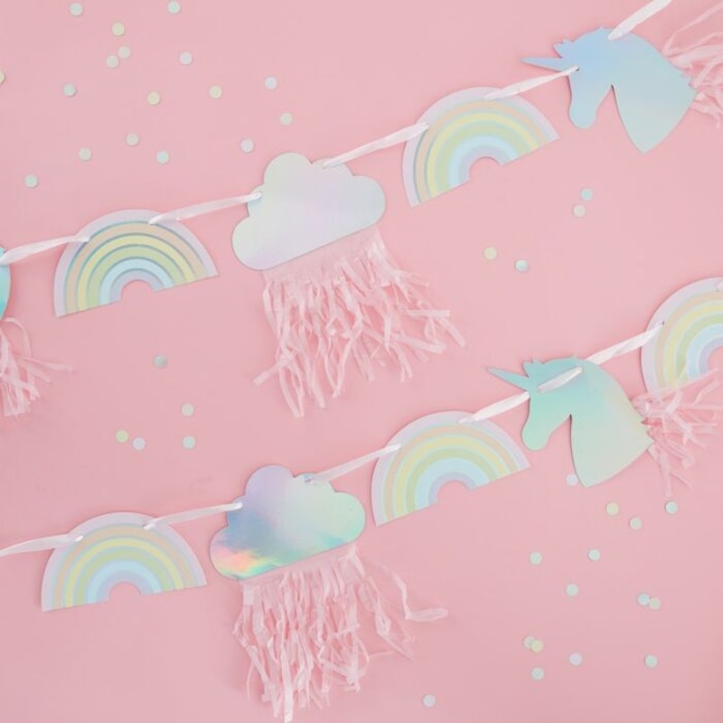 Unicorn and Rainbow Banner