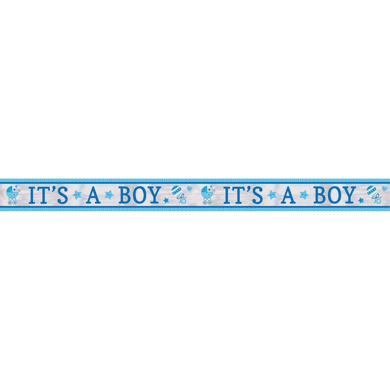 Baby Boy Foil Banner