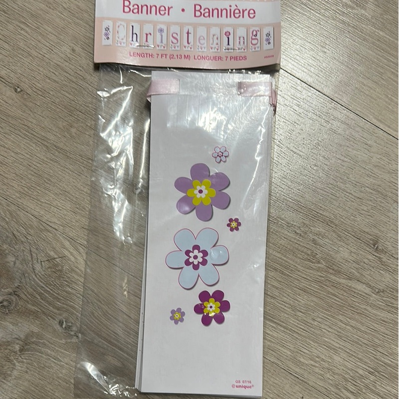 Banner christening Pink 7ft
