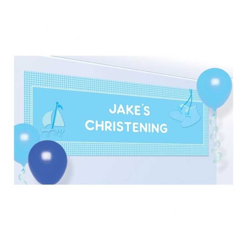 Blue Booties Personalised Banner