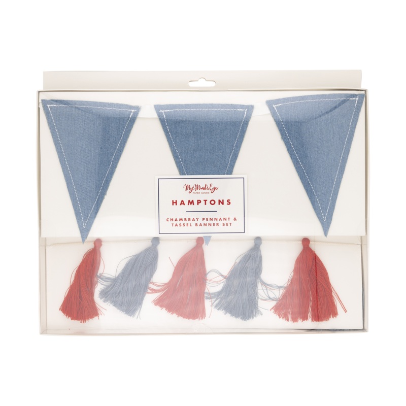 Chambray and Tassel Banner Set