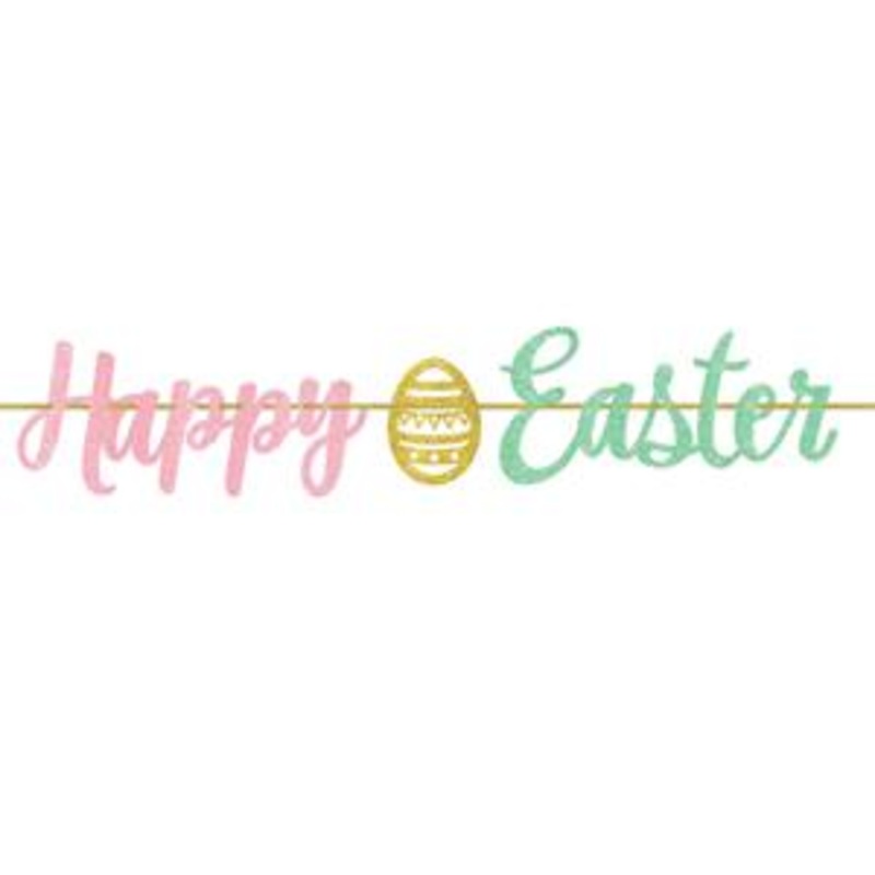 Easter Glitter Ribbon Banner