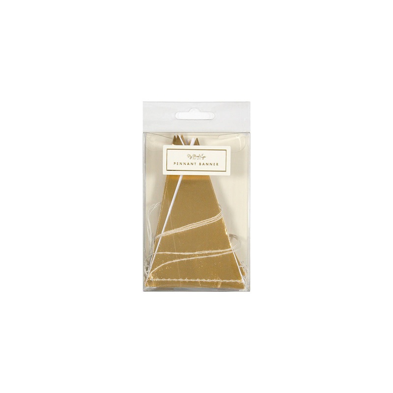 Gold Foil Pennant Banner