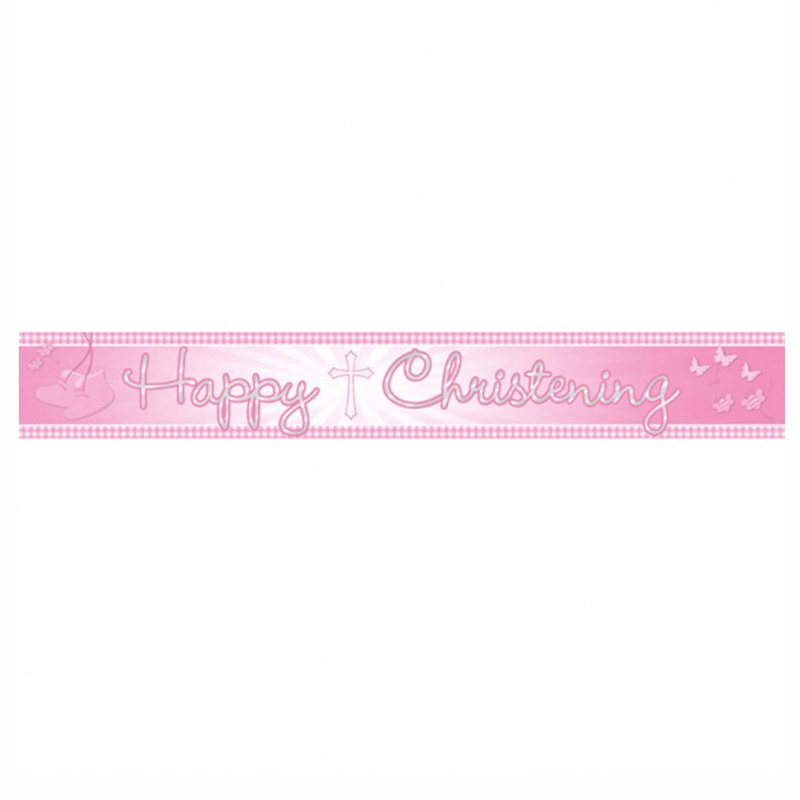 Pink Booties Foil Banner 4.5m