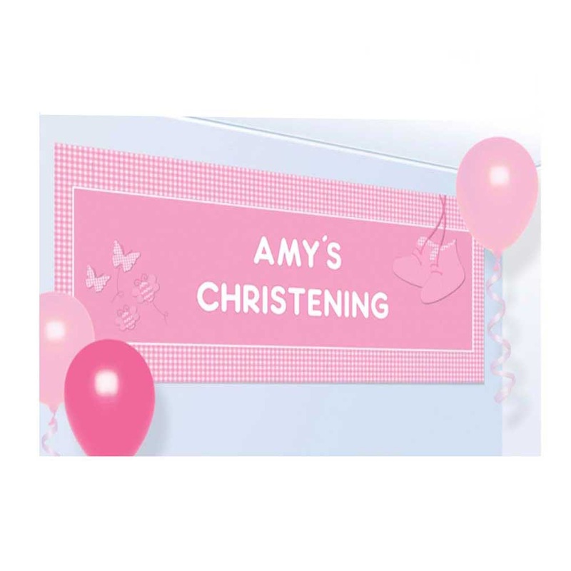 Pink Booties Personalised Banner