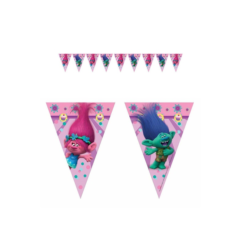 Trolls Plastic Flag Banner 2.3m