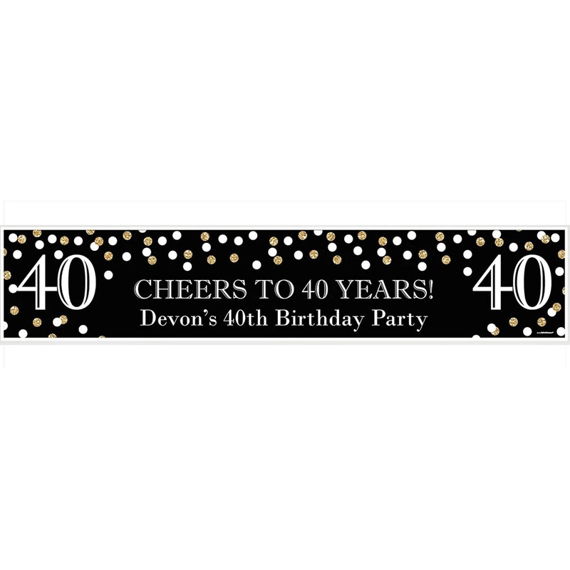 40th Birthday Gold Banner