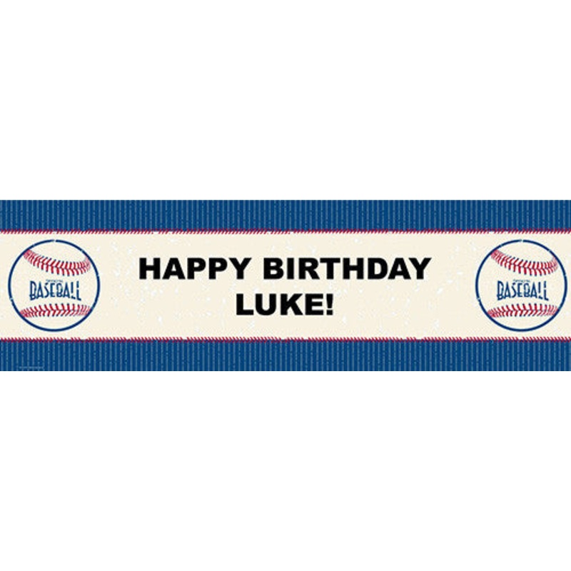 Baseball Birthday Banner