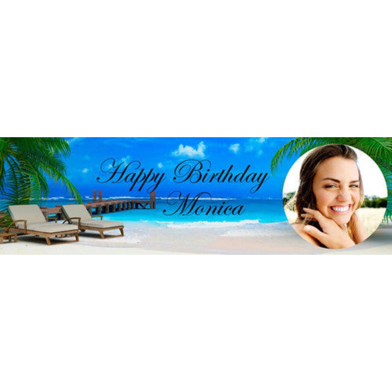 Beach Birthday Banner