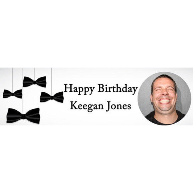 Bow Ties Birthday Banner