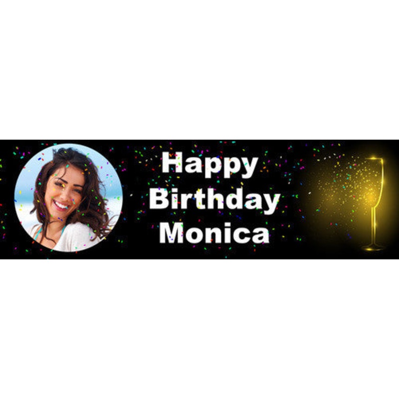 Champagne Birthday Banner