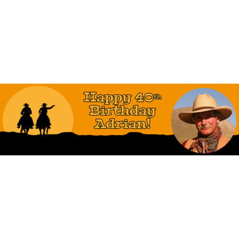 Cowboy Birthday Banner