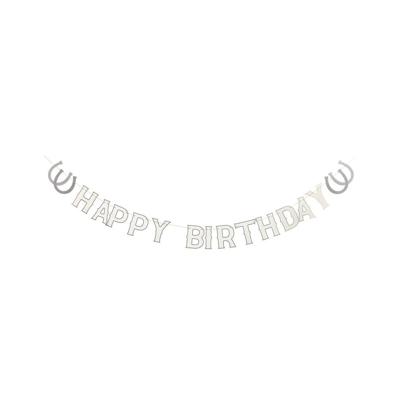 Cowboy Happy Birthday Banner