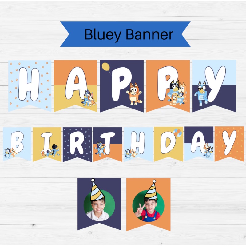 Custom Bluey Bunting Banner