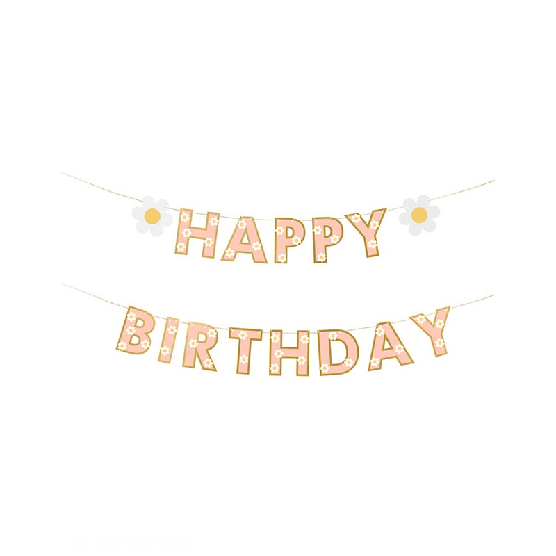 Daisy Happy Birthday Banner