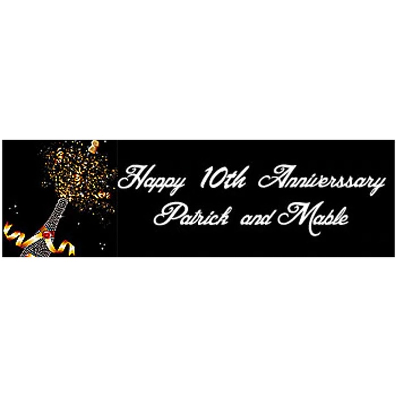 Diamonds Champagne Bottle Banner