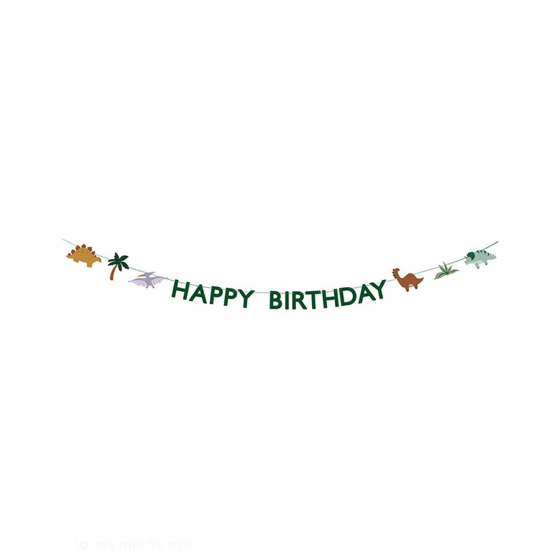 Dinosaur Happy Birthday Banner