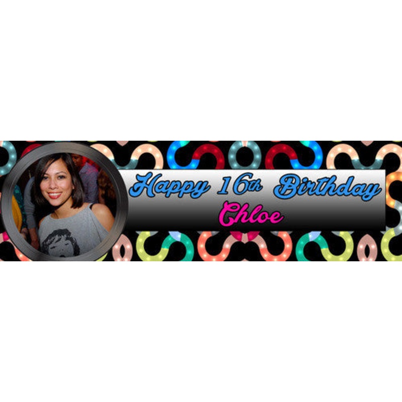 Disco Light Birthday Banner