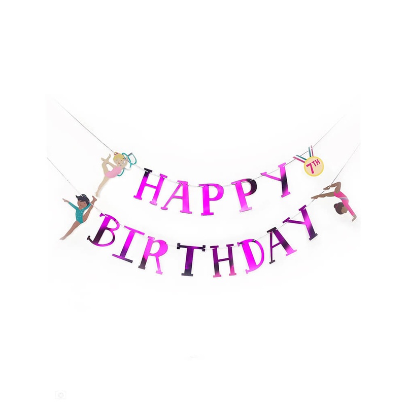 Gymnastics Birthday Banner