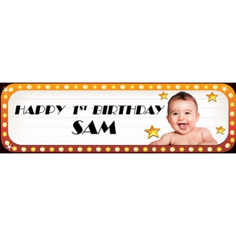 Hollywood Happy Birthday Banner