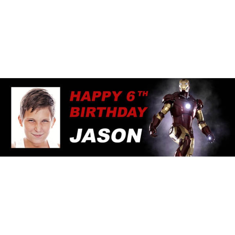 Iron Man Birthday Banner