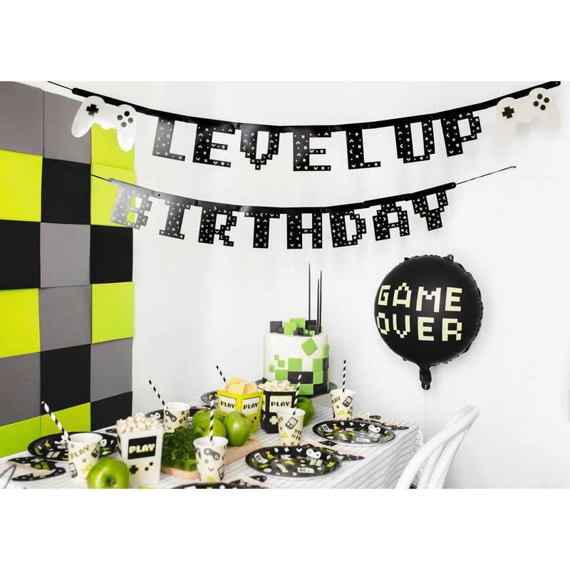 Level Up Birthday Banner