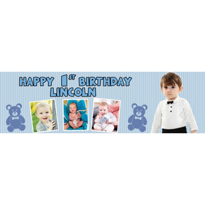 My First Bear Birthday Banner