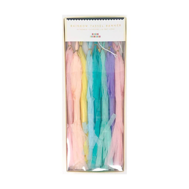 Pastel Rainbow Tassel Banner