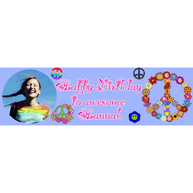 Peace and Happy Birthday Banner