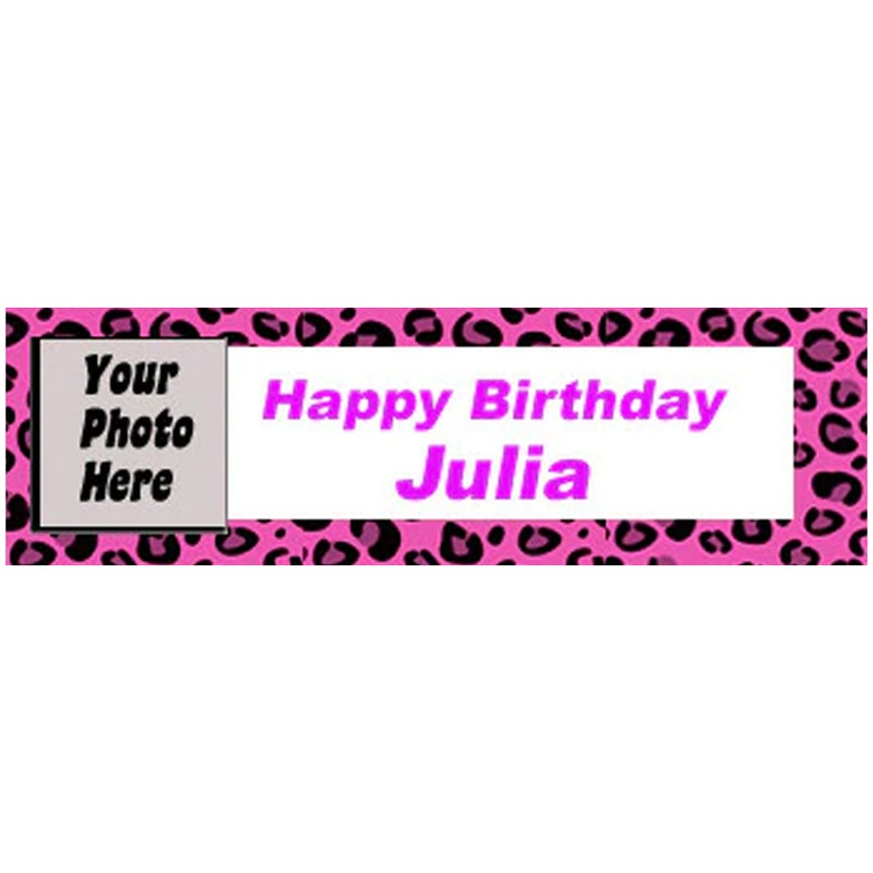 Pink Leopard Pattern Banner