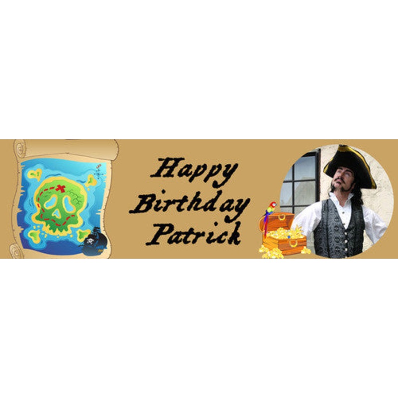 Pirate Map Birthday Banner